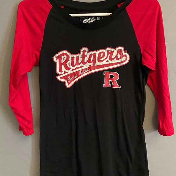 Campus Heritage Tops - Rutgers University 3/4 Sleeve Raglan T-Shirt